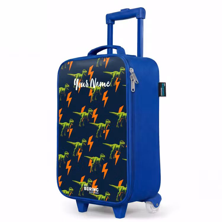 Children's suitcase - Blue - Dinos - Lightning - Animals - Blue — 5