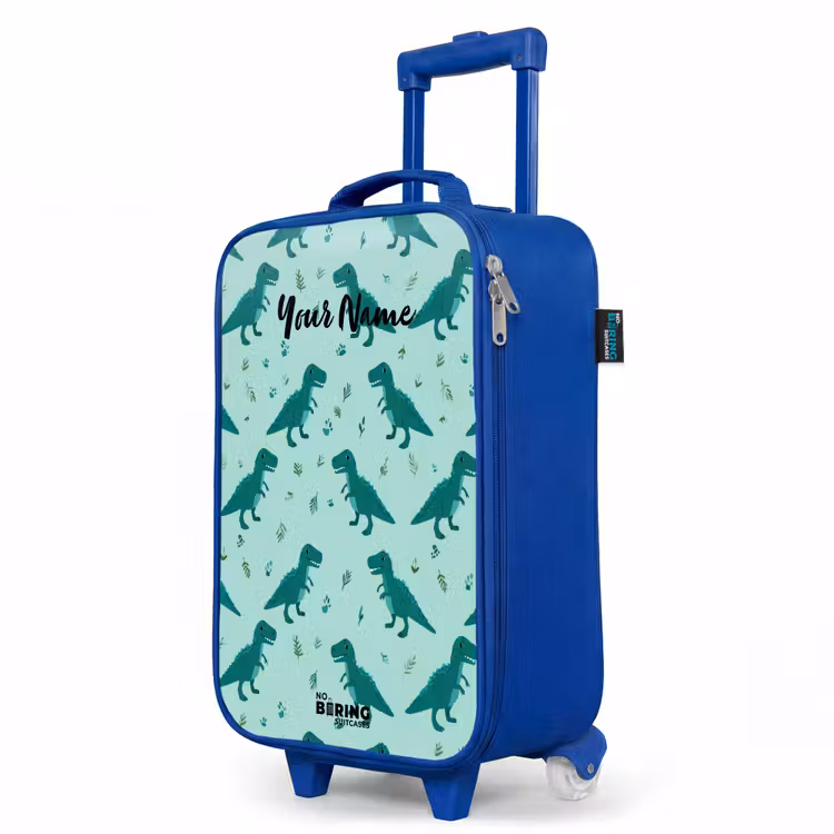 Children's suitcase - Blue - Dinos - Pattern - Green — 5