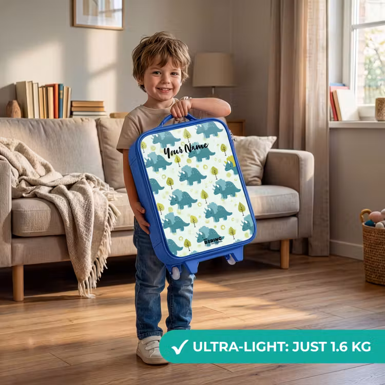Children's suitcase - Blue - Dinos - Pattern - Nature — 3