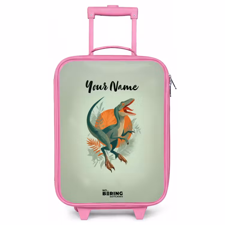 Children's suitcase - Pink - Animal - Dino - Nature — 1