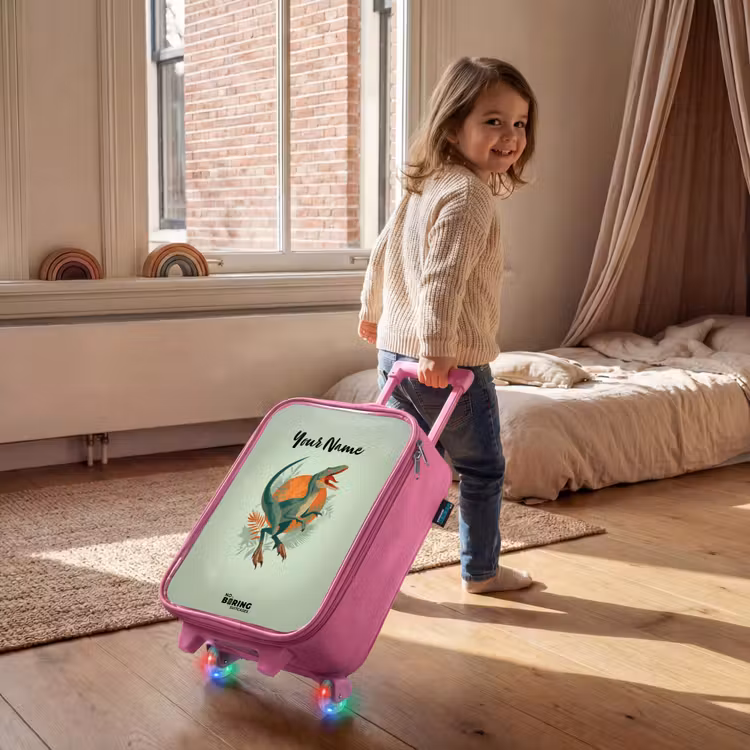 Children's suitcase - Pink - Animal - Dino - Nature — 2