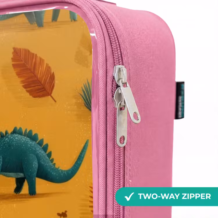 Children's suitcase - Pink - Dino - Animals - Pattern — 4