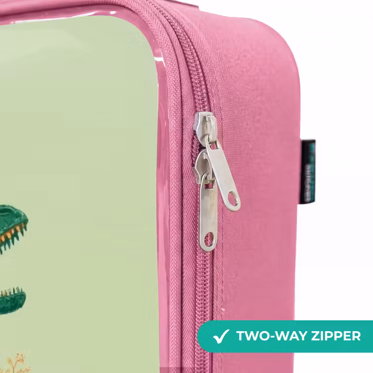 Children's suitcase - Pink - Dino - Nature - Green — 4