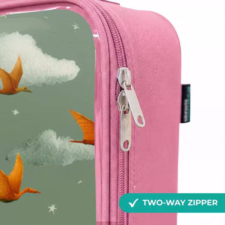 Children's suitcase - Pink - Pattern - Dino - Pterosaurs — 4