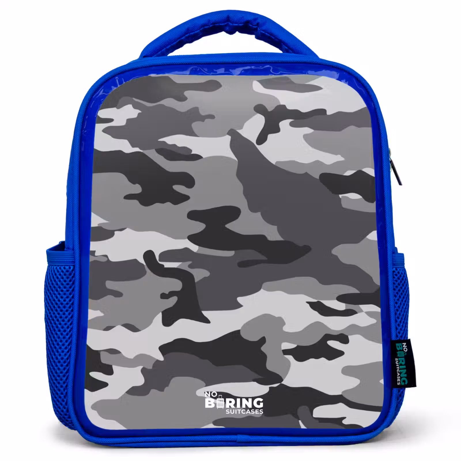 Kids backpack - Blue - Camo Gray — 1