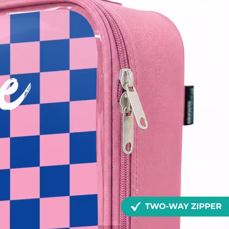 Children's suitcase with name - Pink - Cubes - Blue - Pink — 4