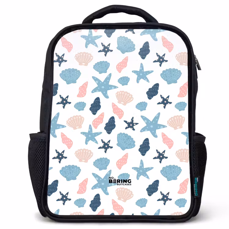 Kids backpack - Black - Shells pattern colorful — 1