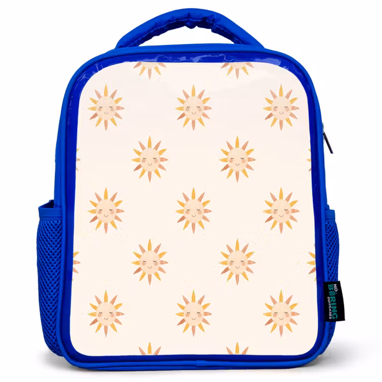 Kids backpack - Blue - Cheerful - Sun - Blush - Boho — 1
