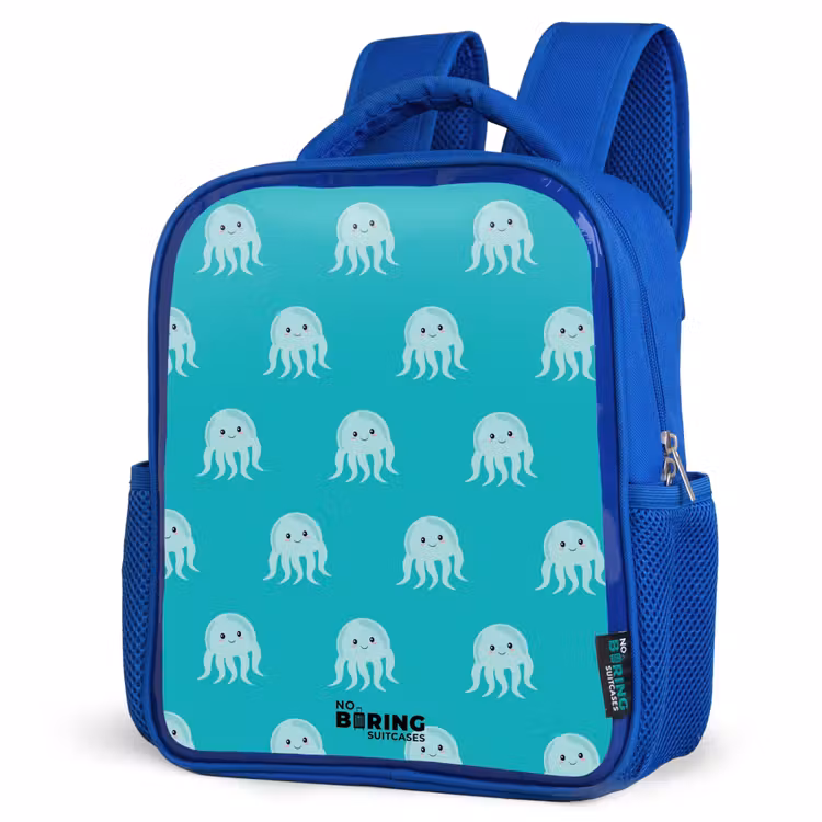 Kids backpack - Blue - Cute jellyfish — 3