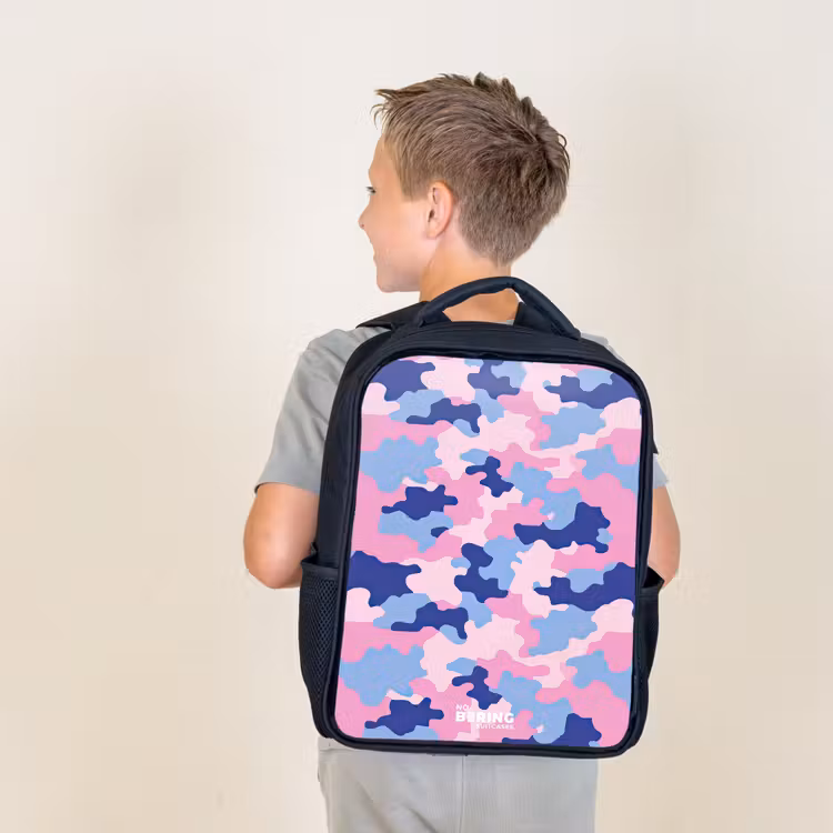 Kids backpack - Black - Camouflage - Pink - Blue — 2