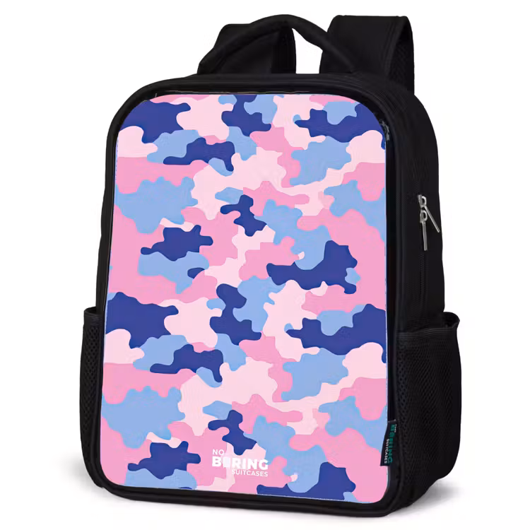 Kids backpack - Black - Camouflage - Pink - Blue — 4