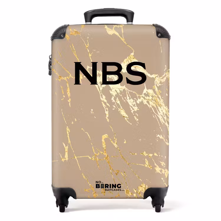 Suitcase - Golden marble accent — 1
