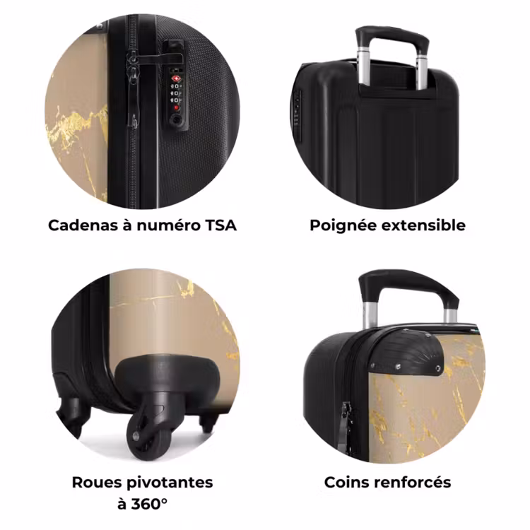 Suitcase - Golden marble accent — 7