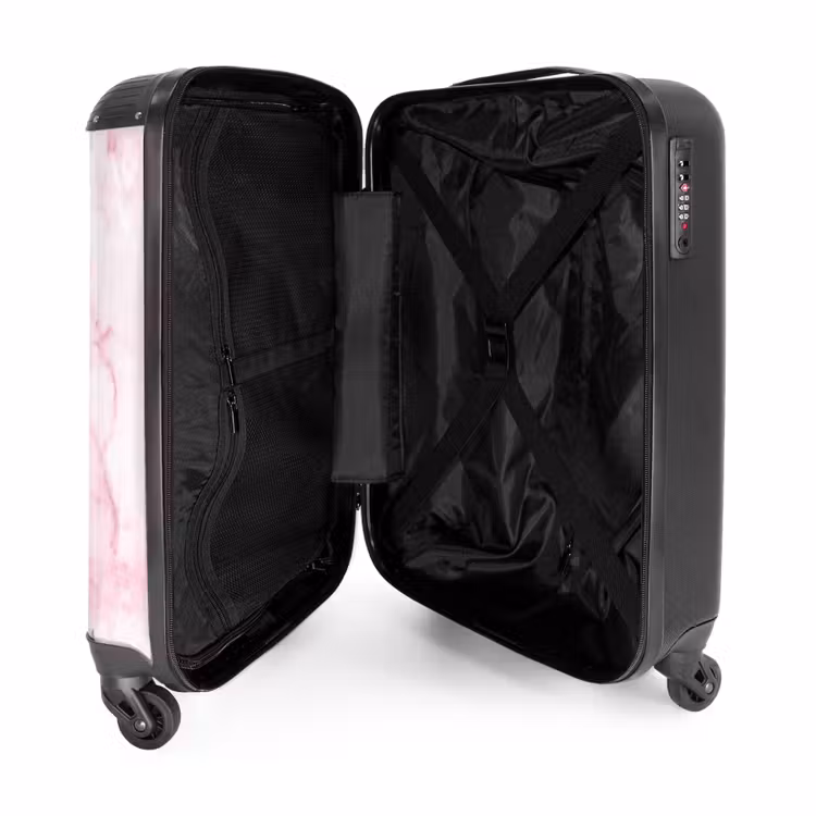 Suitcase - Pink marble 755h white — 2