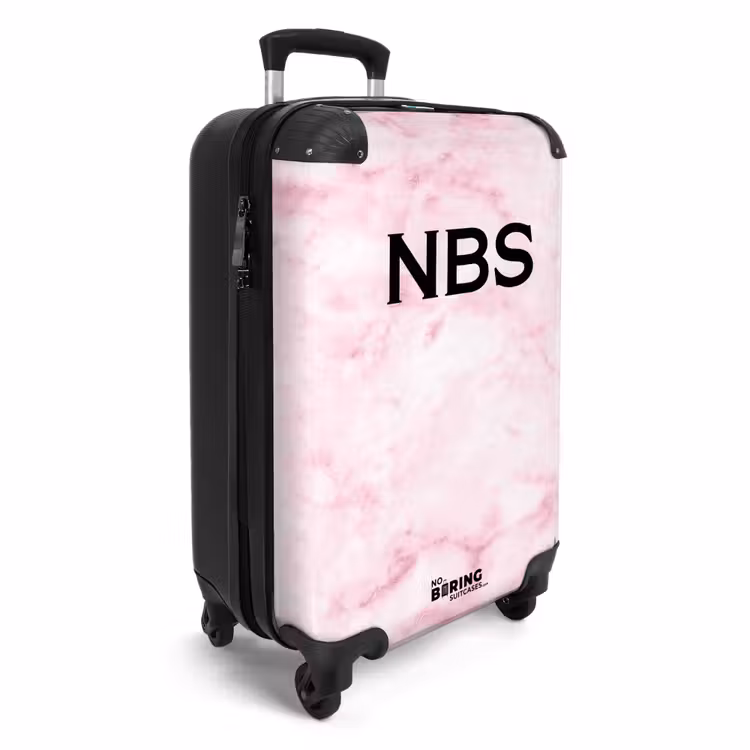 Suitcase - Pink marble 755h white — 4