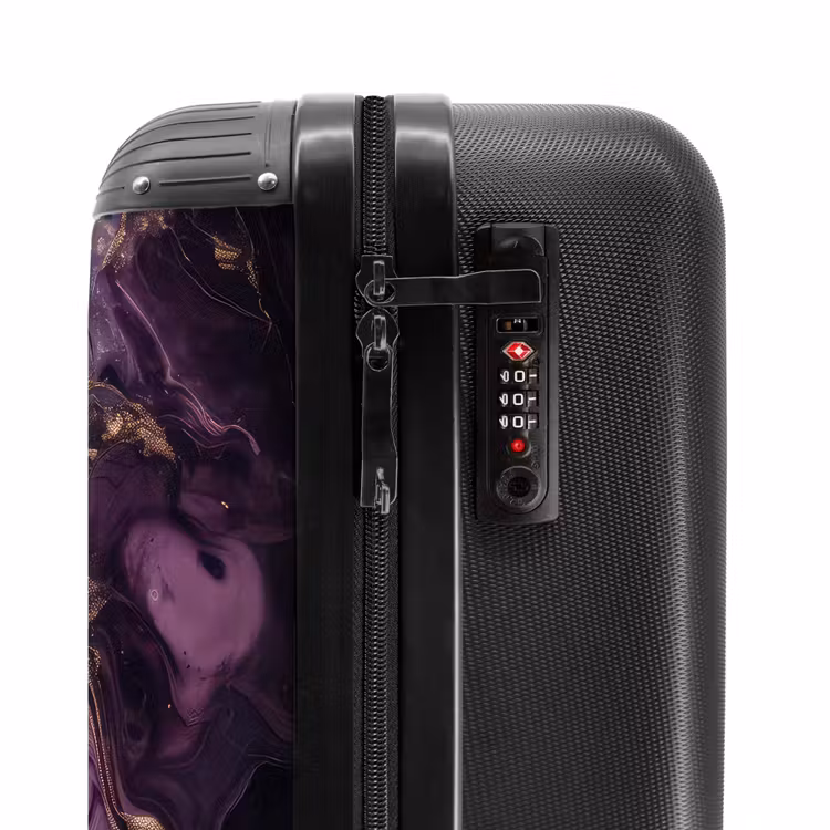 Suitcase - Purple marble 755h gold — 3