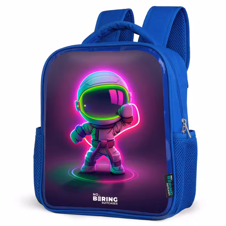 Kids backpack - Blue - Space karate neon — 3