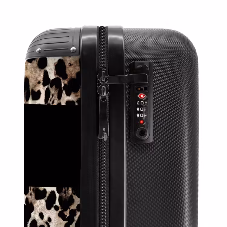 Suitcase - Leopard pattern 755h black — 3
