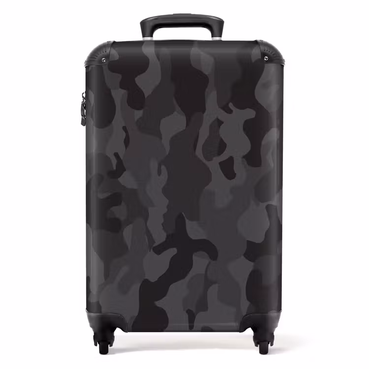 Suitcase - Green camouflage print — 1