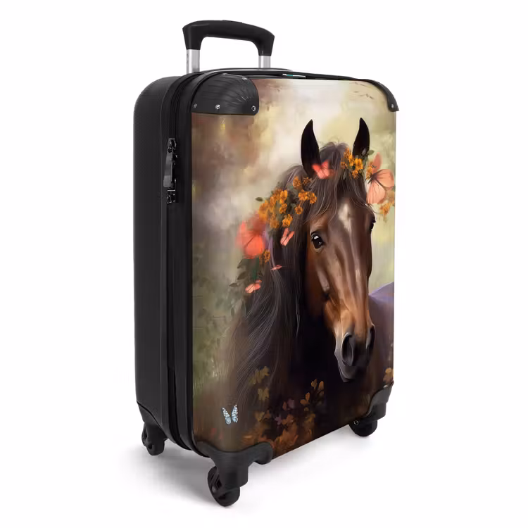 Suitcase - Suitcase - Horse - Animals - Flowers - Forest - Butterfly — 4