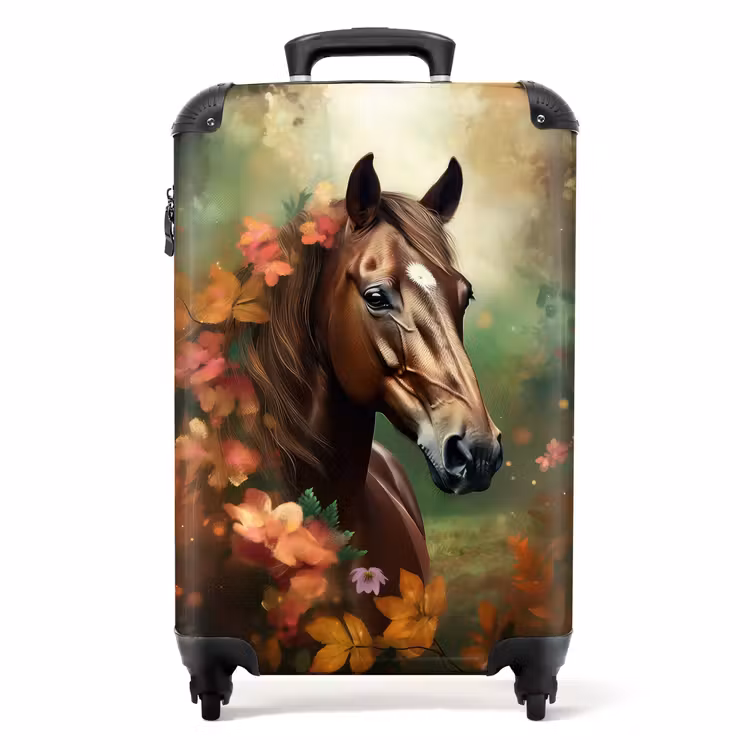 Suitcase - Suitcase - Horse - Flowers - Nature - Animals - Forest - Orange — 1