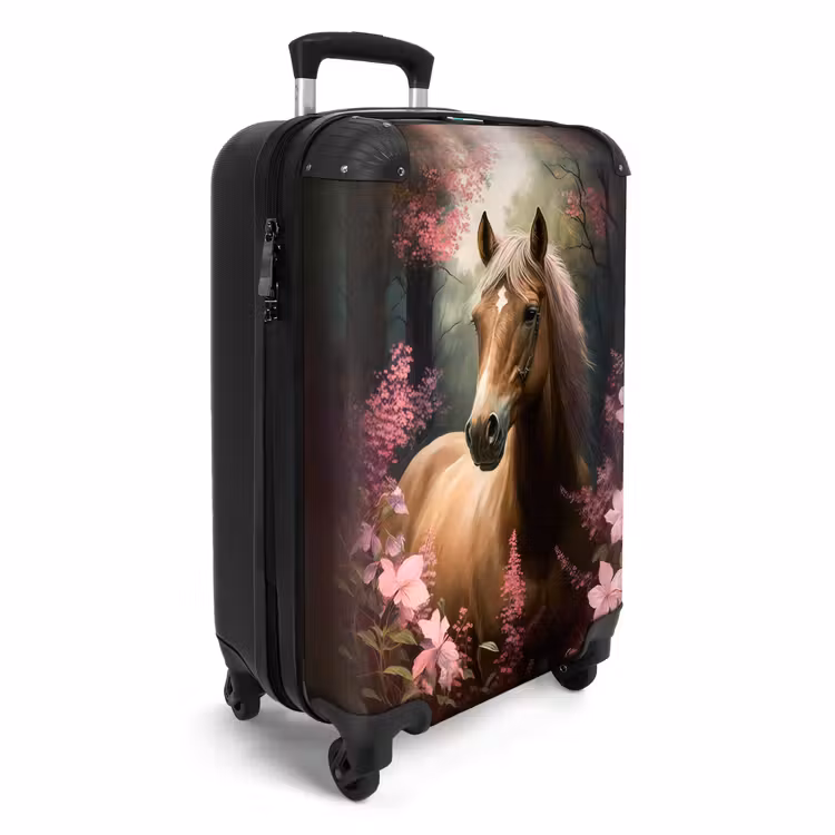 Suitcase - Suitcase - Horse - Flowers - Pink - Nature - Forest — 4