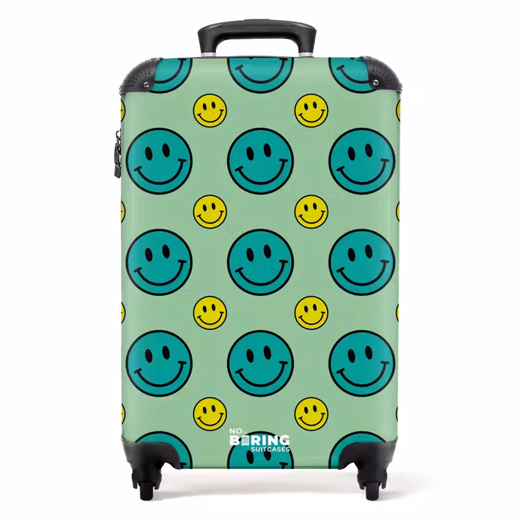 Suitcase - All smiles green — 1