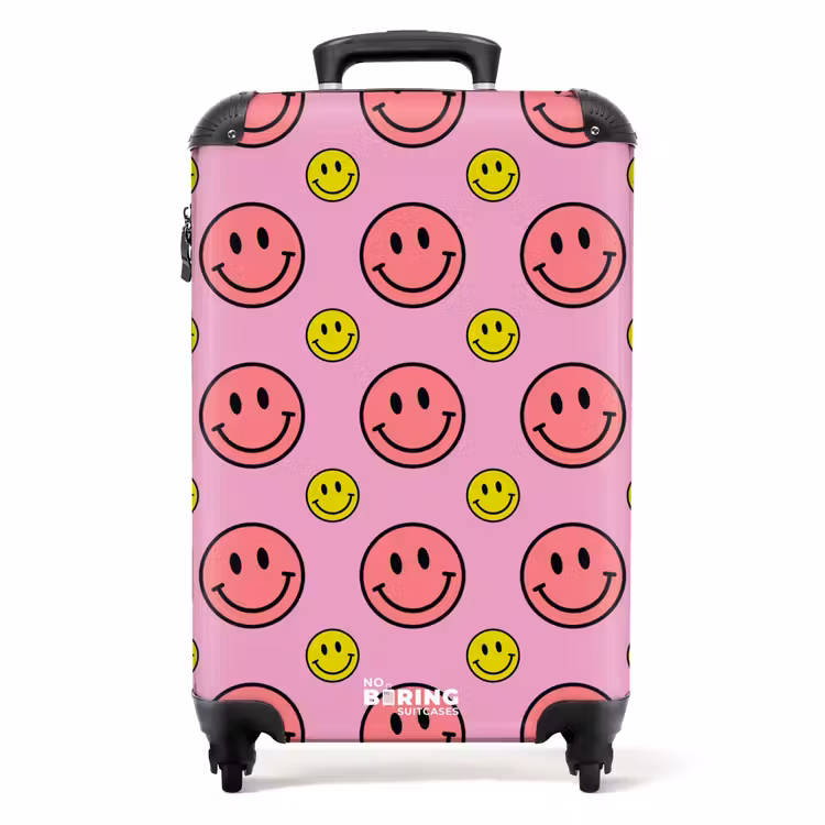 Suitcase - All smiles pink — 1