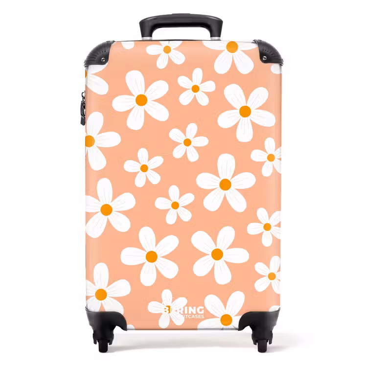 Suitcase - Daisy mania peach — 1