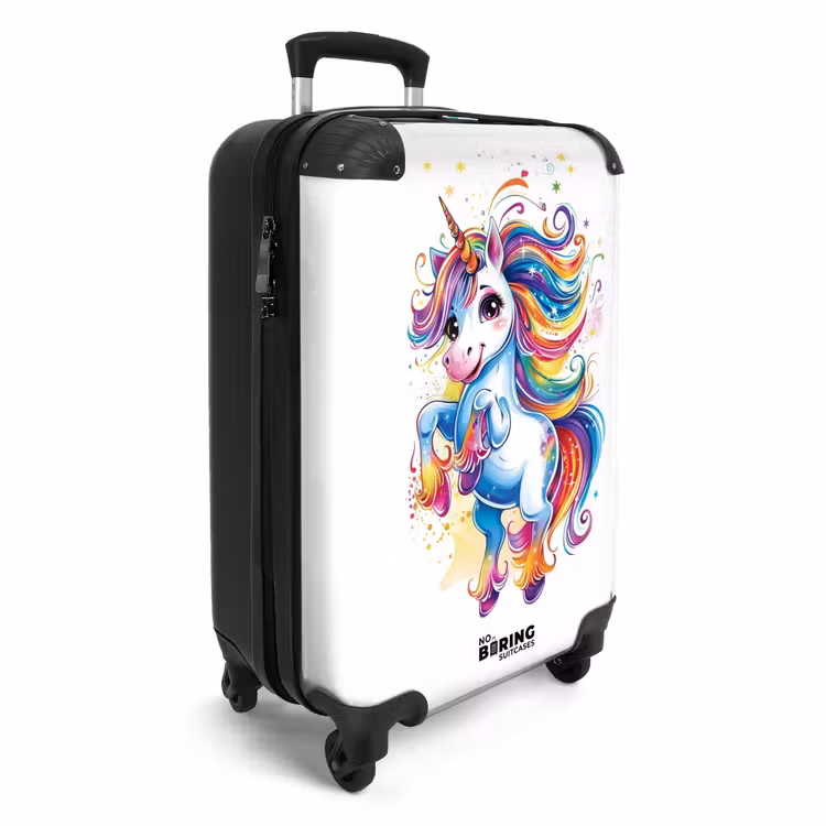 Suitcase - Prancing Unicorn with Rainbow Moons — 4