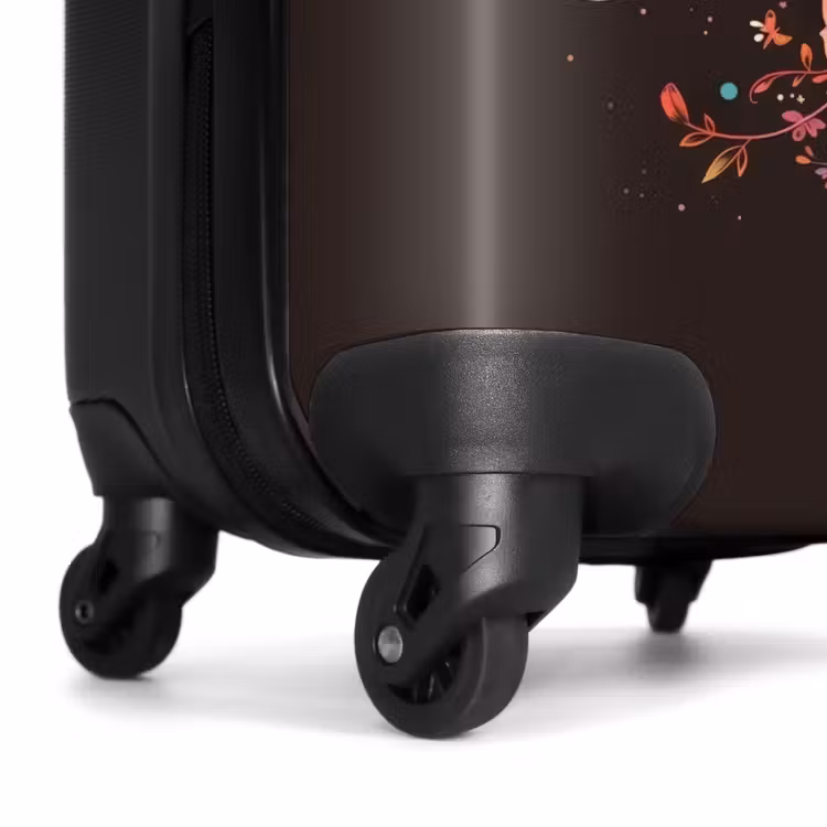 Suitcase - Unicorn and Flowers on Black Background — 6