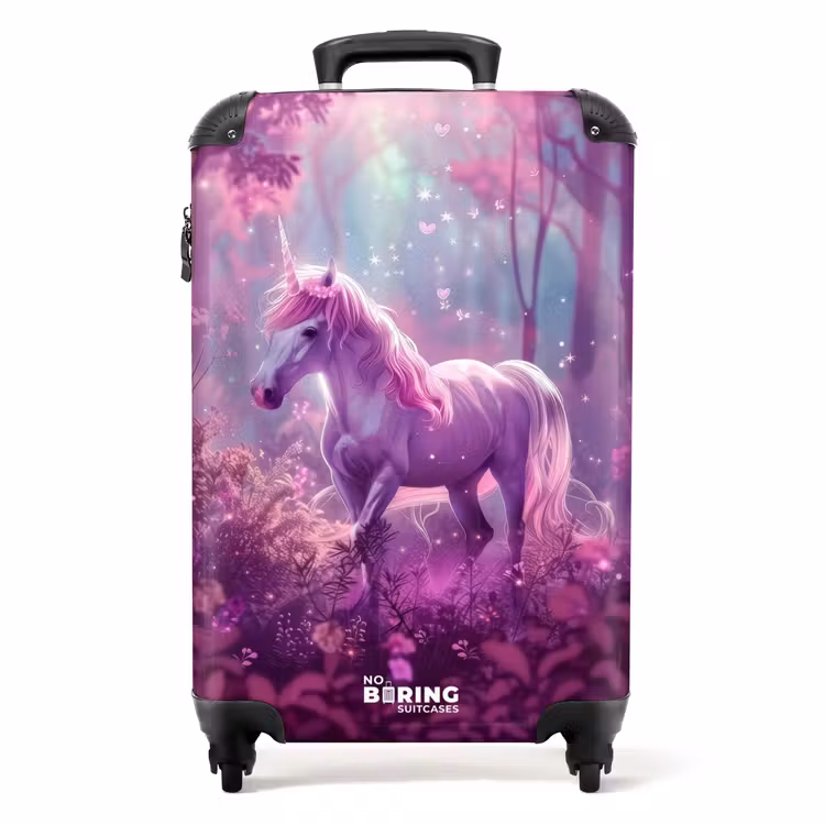 Suitcase - Unicorn Surrounded by Purple Nature — 1