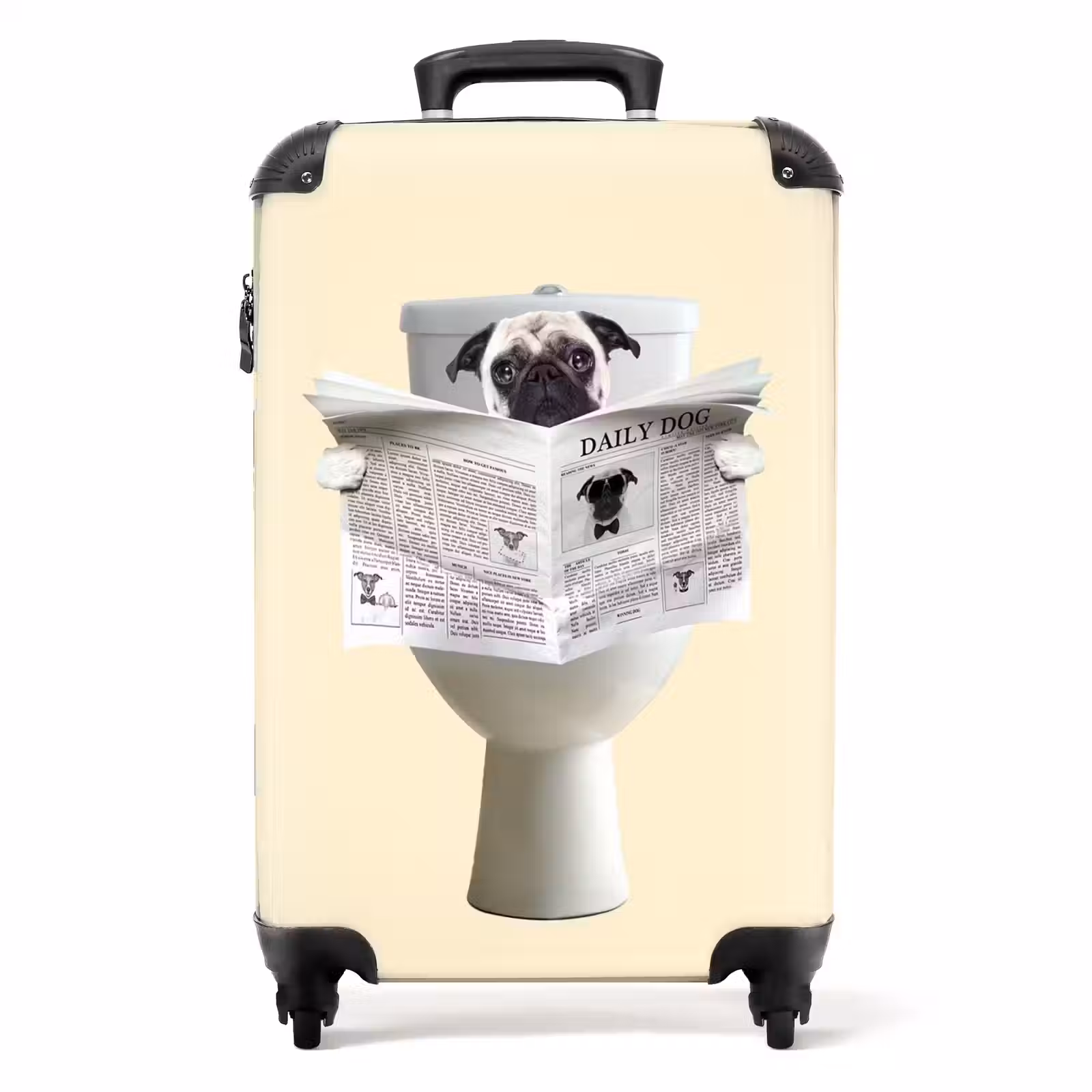 Suitcase - Doggie Reads the Newspaper — 1