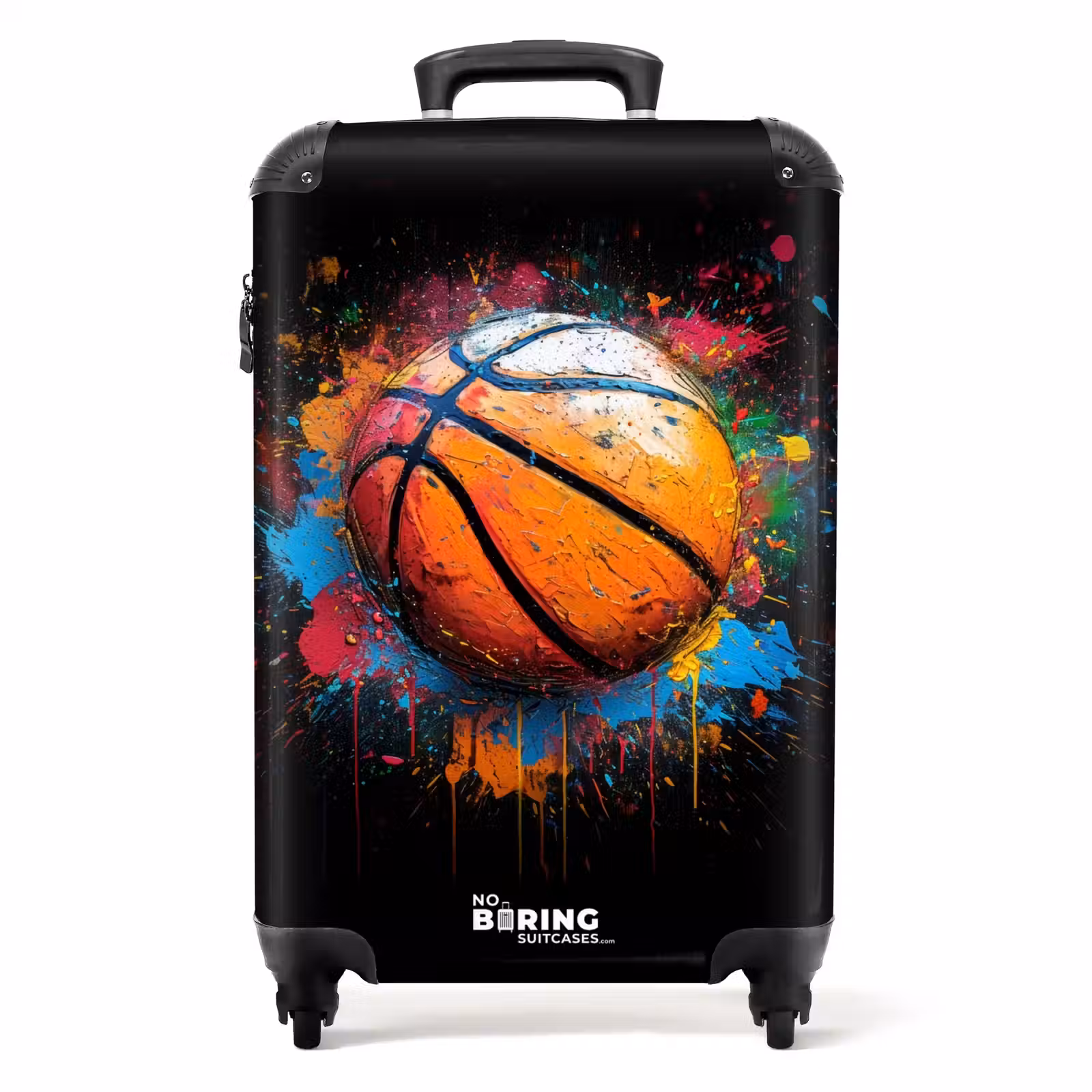 Suitcase - Orange basketball amid paint splatters — 1