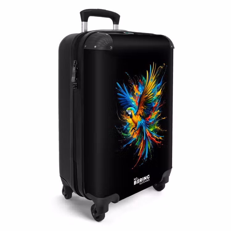 Suitcase - brushstroke parrot — 4