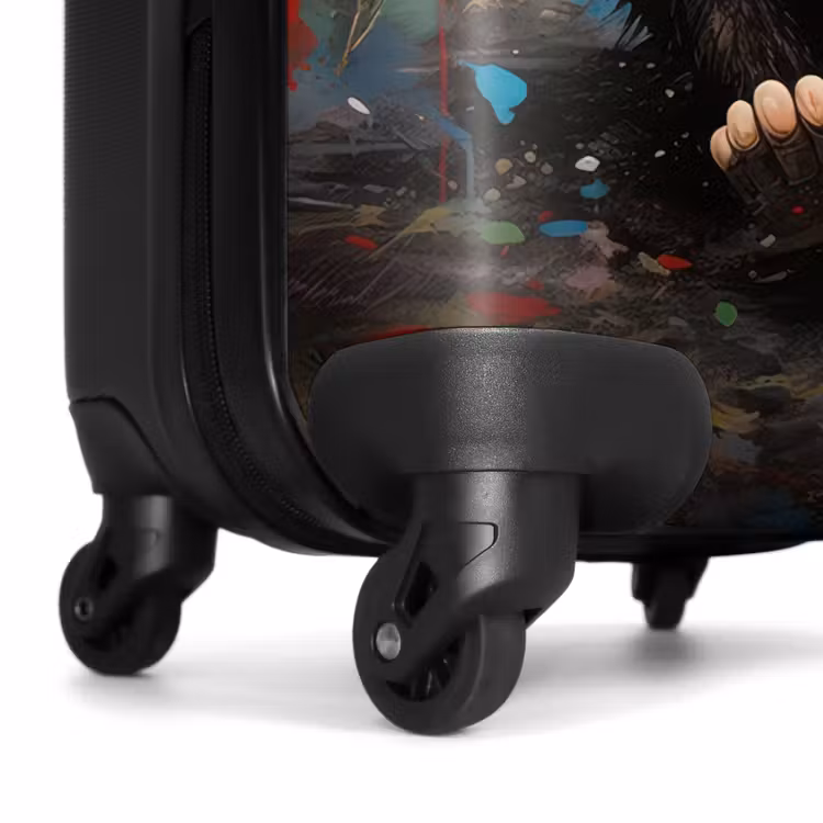 Suitcase - Chimpanzee in front of graffiti wall — 6