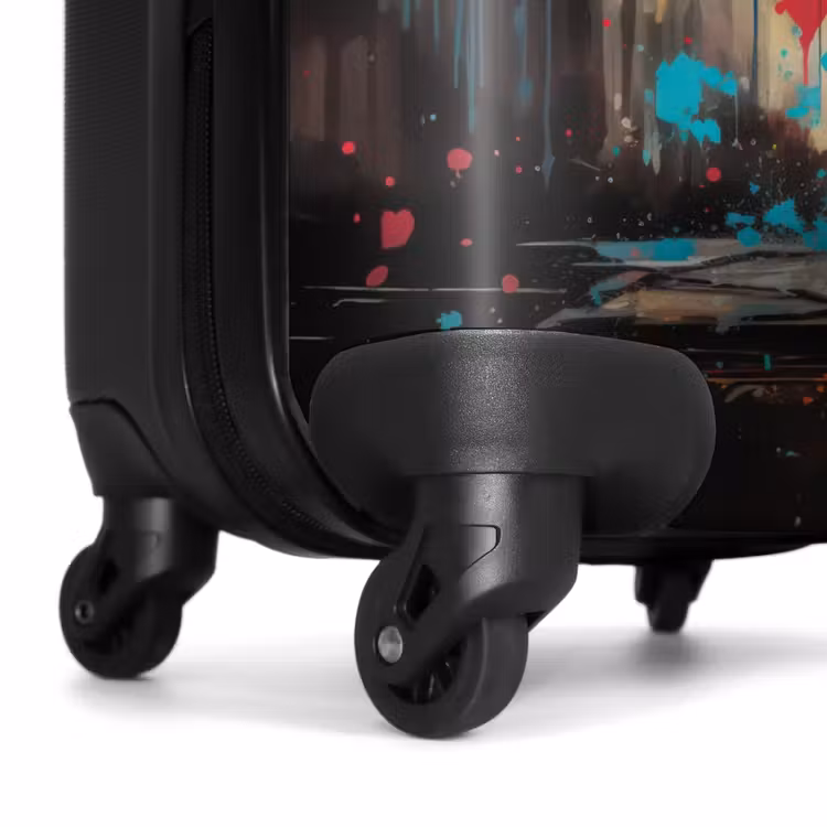 Suitcase - Girl with balloon in graffiti style — 6