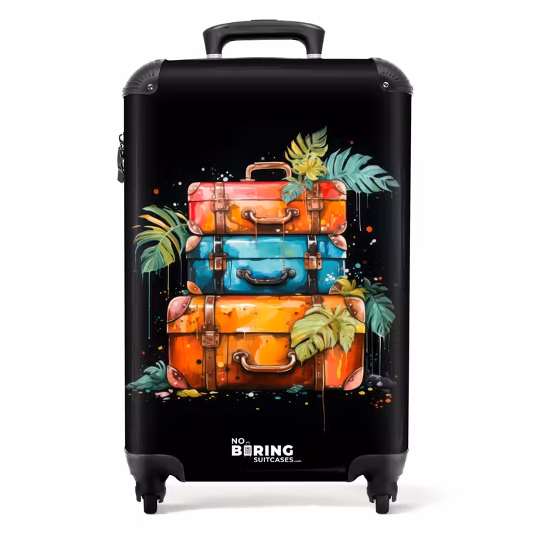 Suitcase - Stack of suitcases as street art — 1