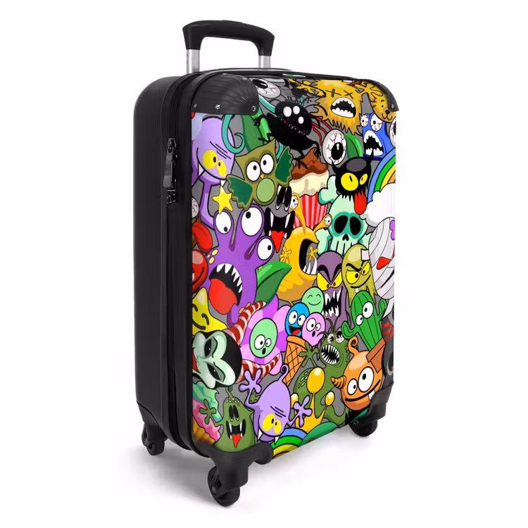 Suitcase - Colorful Monster Mix — 4