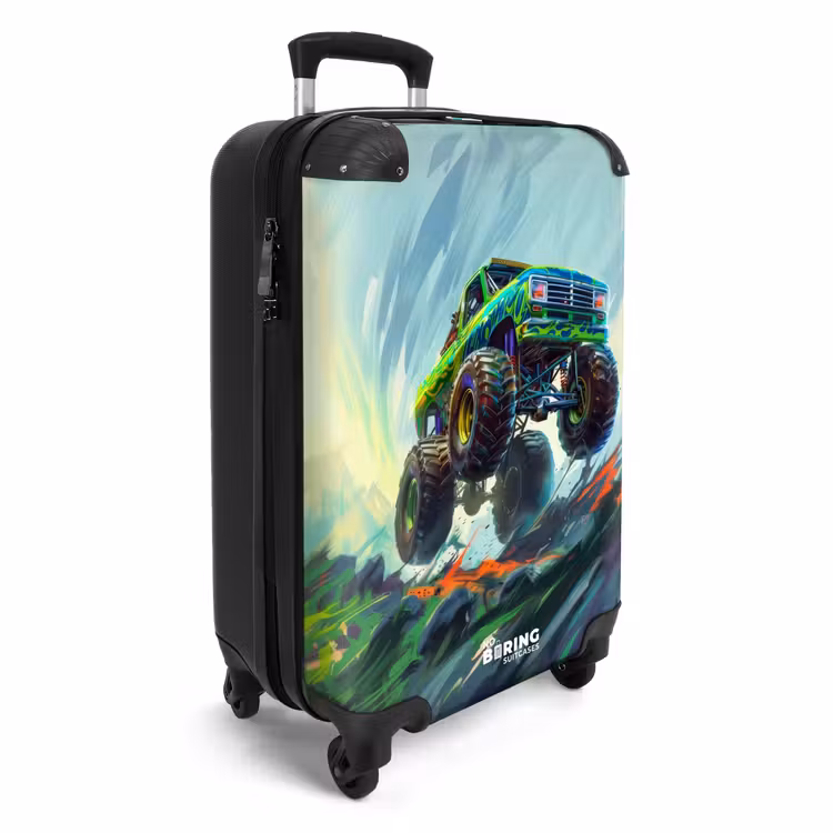 Suitcase - Green Monster Truck with Brushstrokes — 4