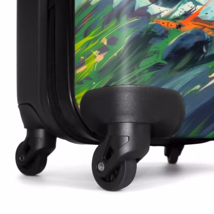 Suitcase - Green Monster Truck with Brushstrokes — 6