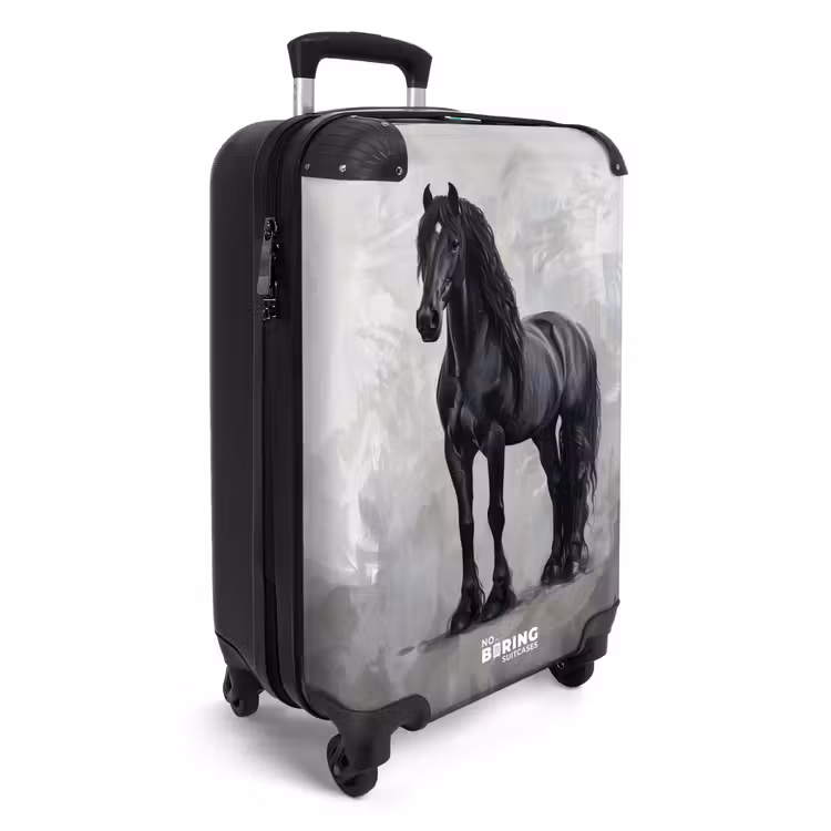 Suitcase - Static Portrait of a Black Horse — 4