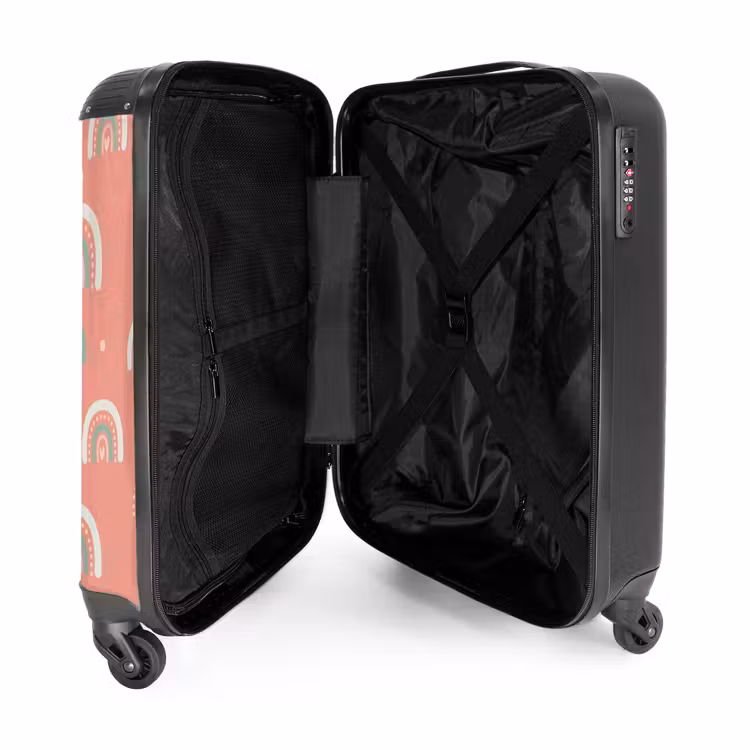 Suitcase - Coral color arcs — 3