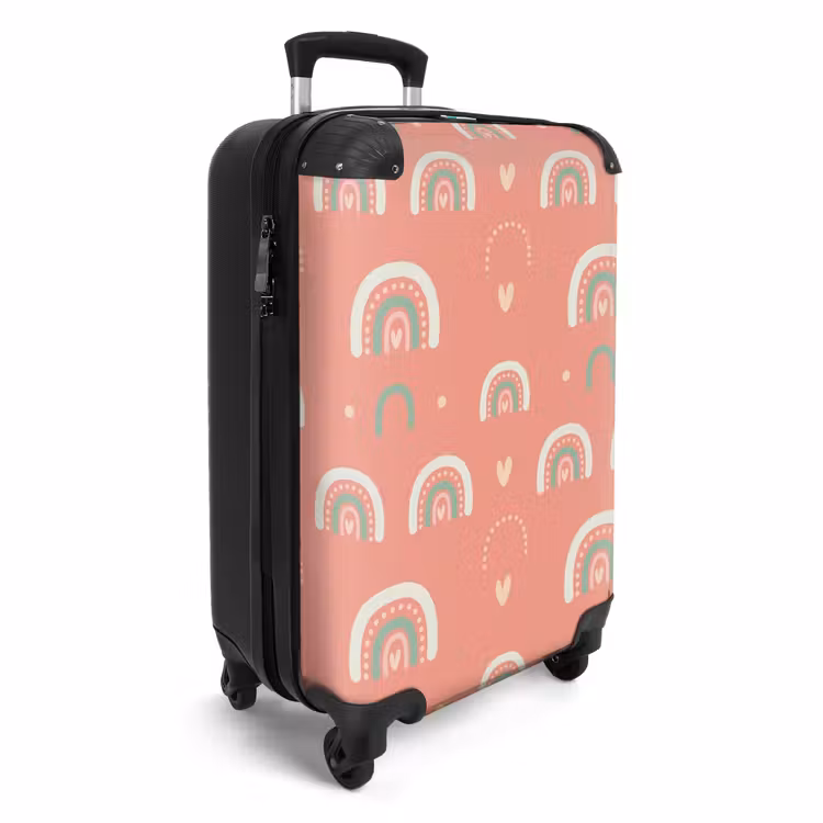 Suitcase - Coral color arcs — 4