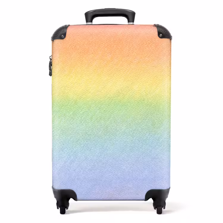 Suitcase - Pastel rainbow — 1