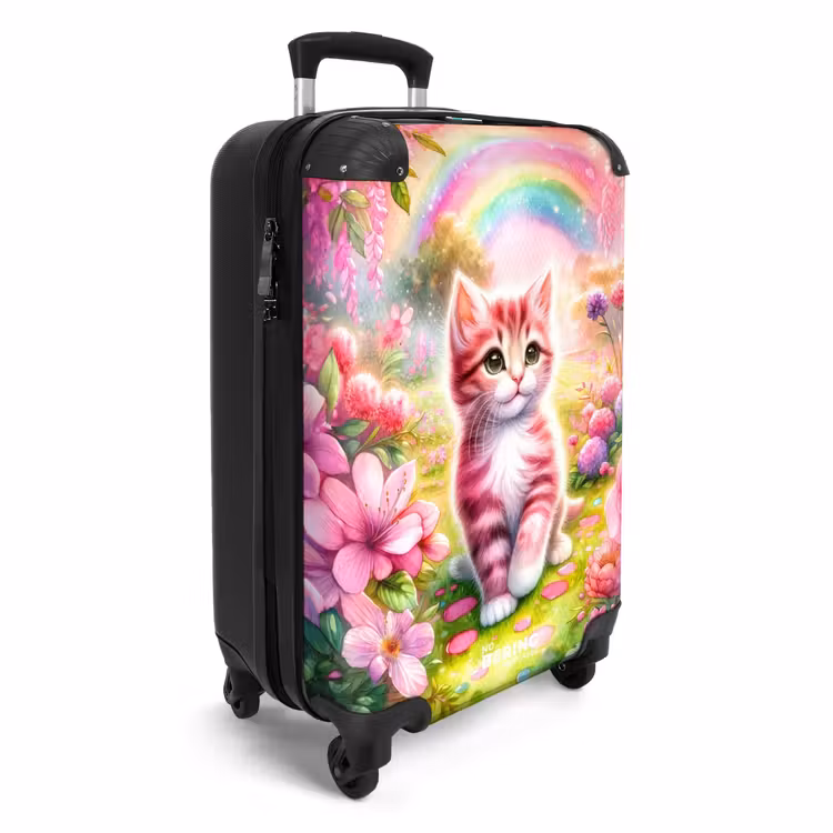 Suitcase - Pink rainbow kitten — 4