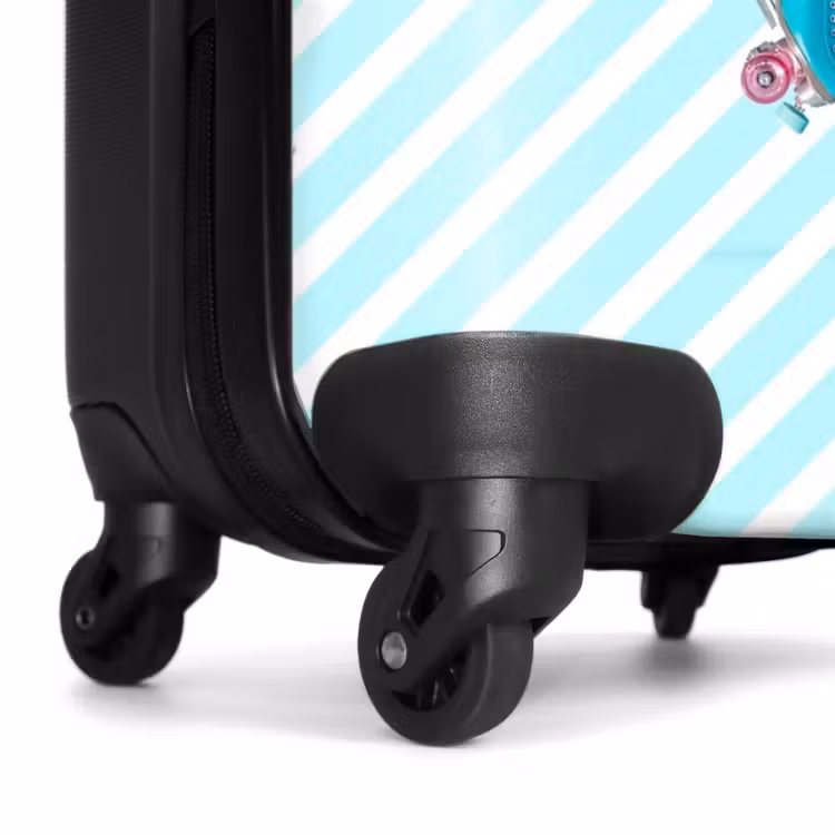 Suitcase - Striped flamingo on roller skates — 6