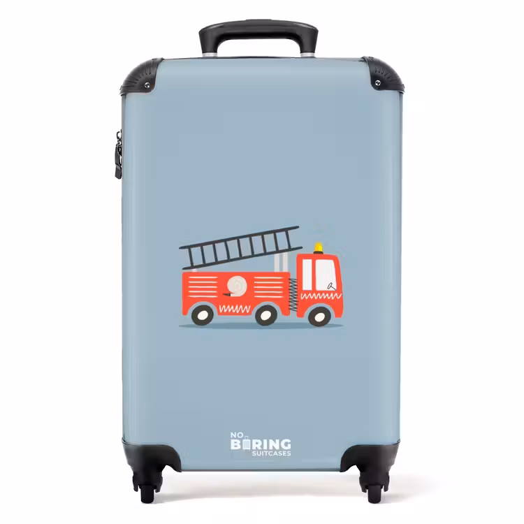 Suitcase - Fire engine blue background — 1