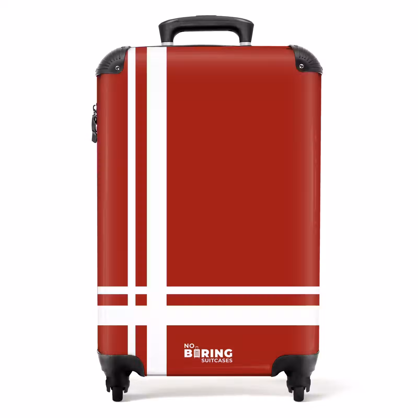 Suitcase - Red background with white cross pattern at lower left — 1