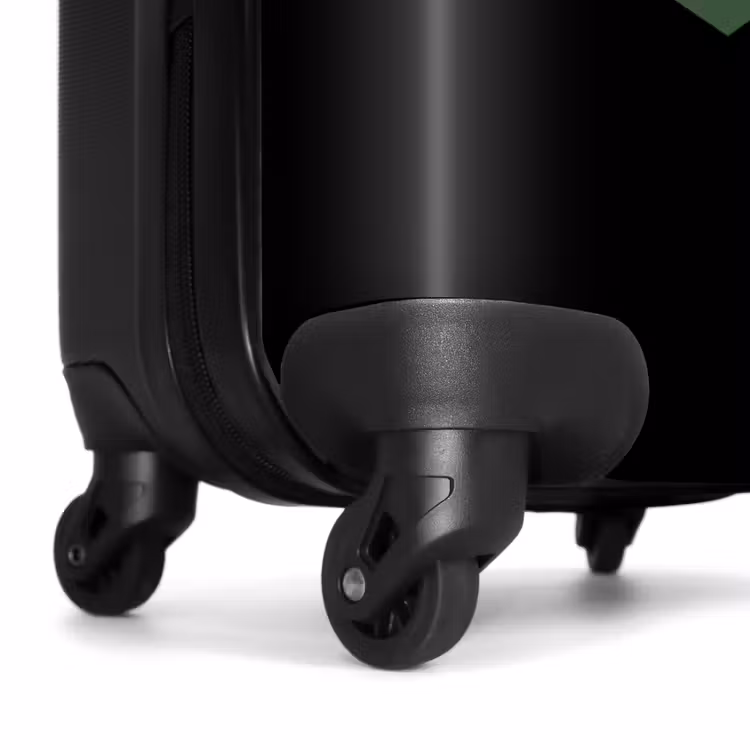 Suitcase - Black background with cascading green zigzag stripes — 6